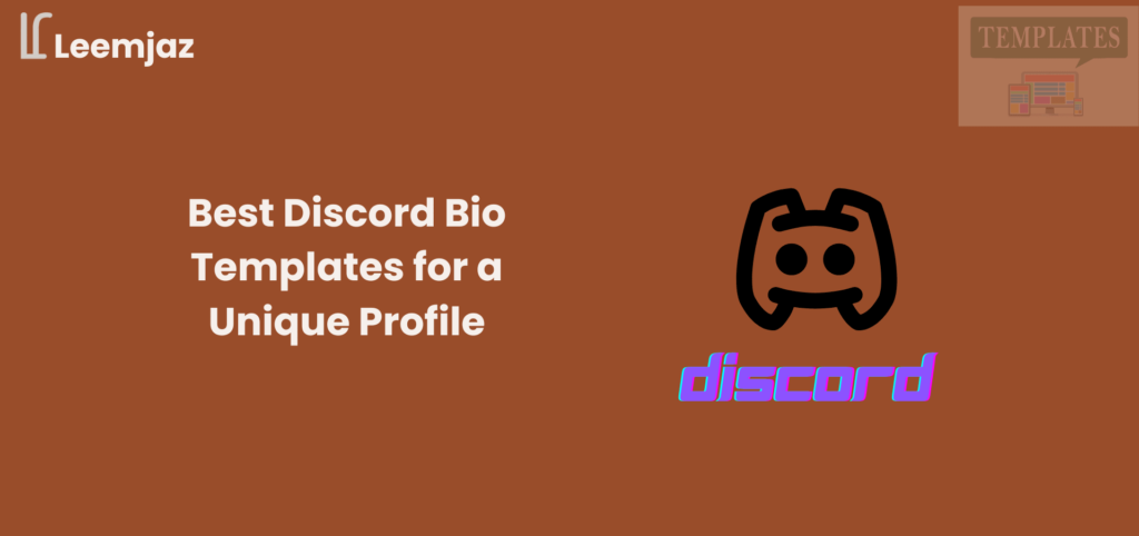 Best Discord bio templates visual with wooden blocks spelling Discord, ideal for creating a unique and engaging Discord profile.