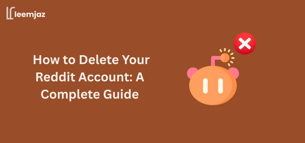 How to delete your Reddit account guide with step-by-step instructions illustration.