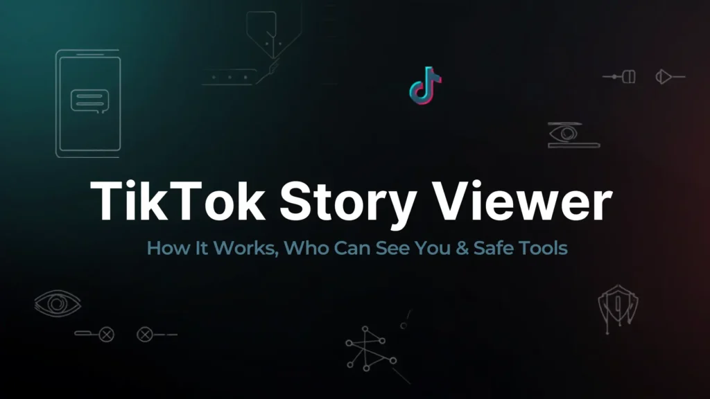 TikTok story viewer interface showing story visibility, privacy controls, and viewing behavior explanation.