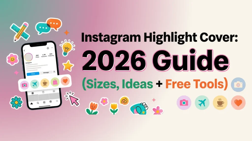 A playful, gradient-colored graphic displaying Instagram highlight cover designs and smartphone previews, created by Leemjaz digital marketing agency to showcase social branding, digital marketing services, and optimized SEO services.
