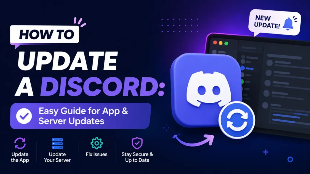 Step-by-step guide on updating Discord app and server settings with security and performance improvements by Leemjaz.