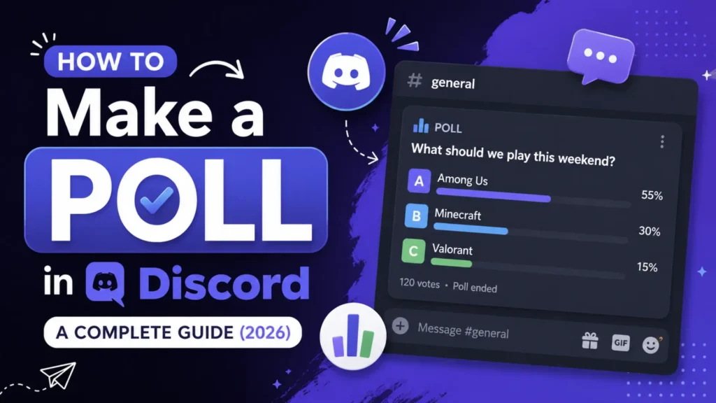 Discord poll creation tutorial showing how to create polls to boost engagement and community interaction by Leemjaz.
