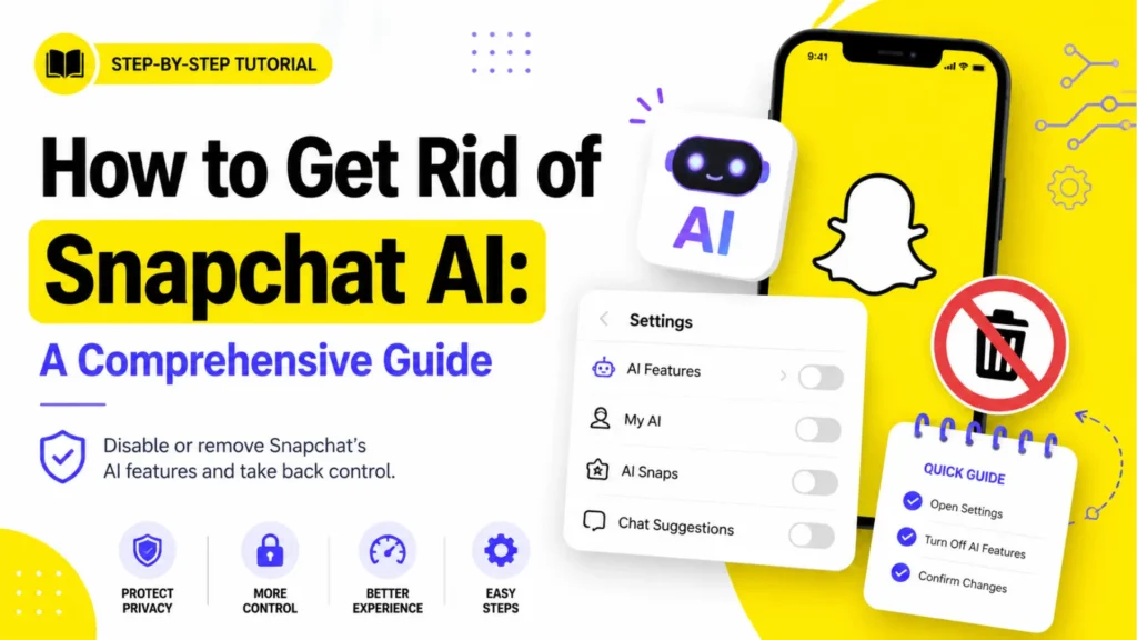 Tutorial image explaining how to disable or remove Snapchat AI features from settings for better privacy and control.